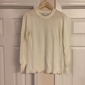 New York and Company Ivory Crew Neck Sweater